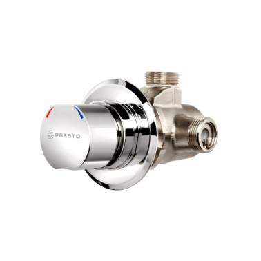 Miscelatore doccia temporizzato a parete PRESTO con apertura a pulsante. Riferimento 35936