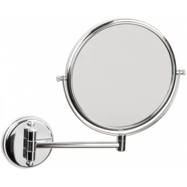 Two-sided magnifying mirror polished stainless steel