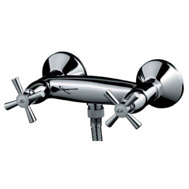 Misturador de chuveiro bicomando da marca Unisan , modelo Rimini, com equipamento de chuveiro. Referência 5180711