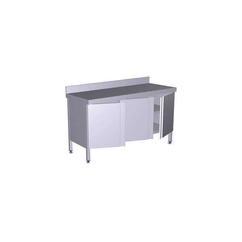 Mesa de cozinha de parede Fricosmos com portas sanfonadas 1000x700 mm