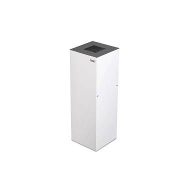 Papelera blanca de acero galvanizado autoextinguible de 45L modelo Alicante Office marca Cervic, referencia MCON031