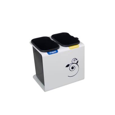 Papelera de reciclaje multiresiduos modelo Luna Cervic, referencia MCON01211