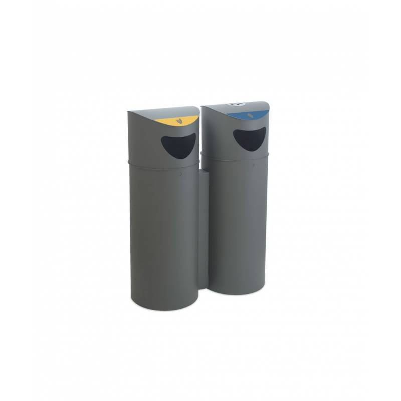 Poubelle de tri sélectif urbaine Oslo Cervic, référence MEU071A01