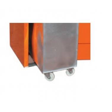Metallwanne mit vier Rädern für Mini 450L Cervic-Behälter, Referenz MEU05AC4