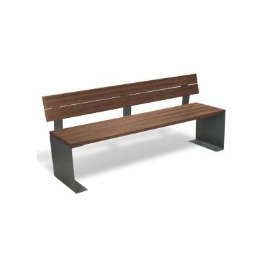 Bench with full backrest supplied disassembled model Valencia Cervic