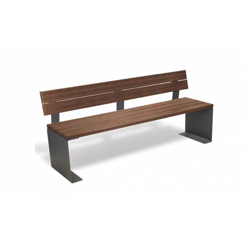 Bench with full backrest supplied disassembled model Valencia Cervic