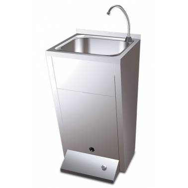 Lavamanos registrable con pedestal, un pulsador de agua fría y caliente Fricosmos