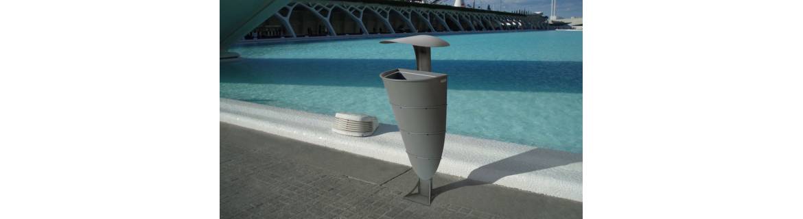 Städtische Abfallbehälter